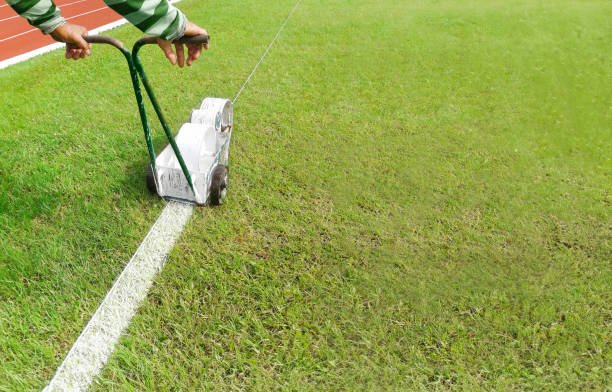 Maintenance of the lush green football field